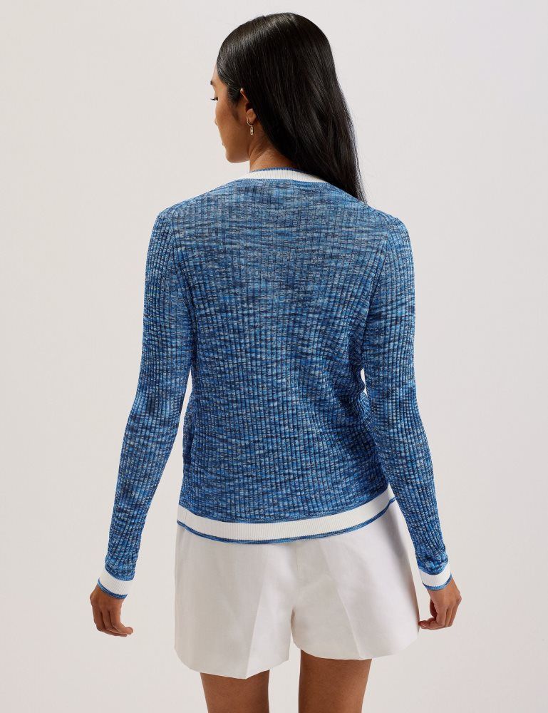 Ted Baker Addlinn - Long Sleeve Fitted Cardigan Bleu | 089536-JSI