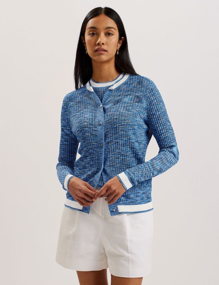Ted Baker Addlinn - Long Sleeve Fitted Cardigan Bleu | 089536-JSI