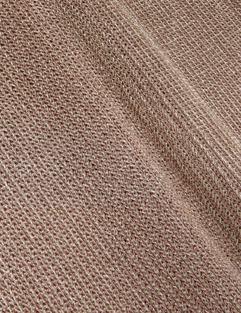 Ted Baker Alarnaa - Metallic Knit Sleeveless Column Maxi Dress Doré | 019324-PML