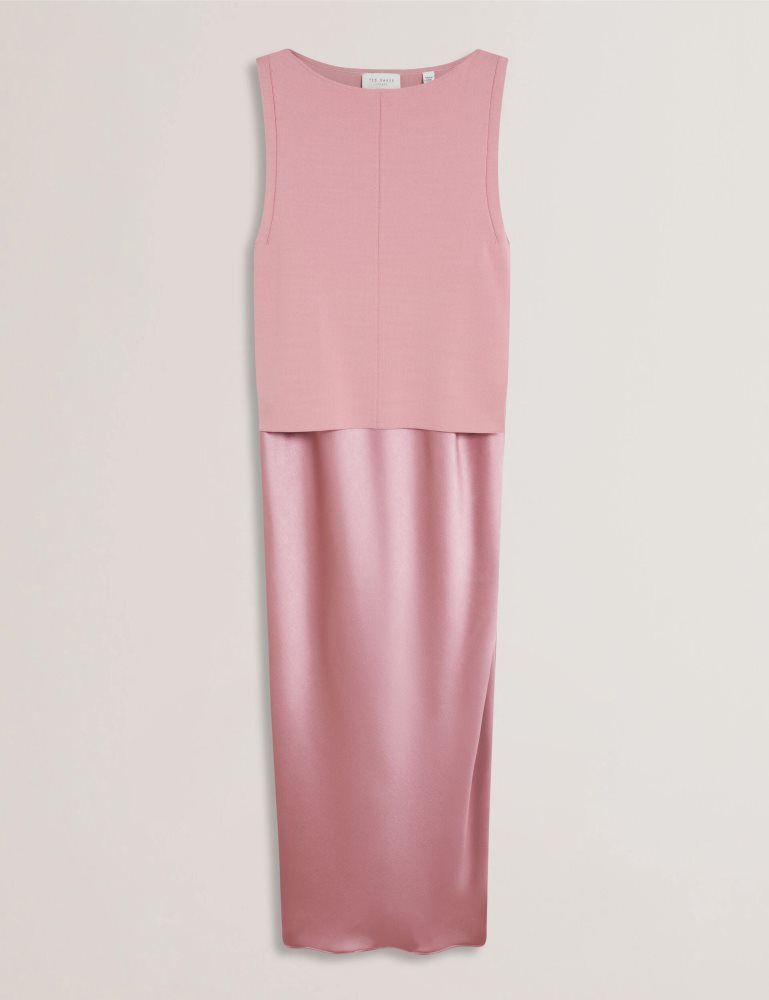 Ted Baker Ammil - Satin Midi Slip Dress With Removable Tank Rose | 957460-GDZ