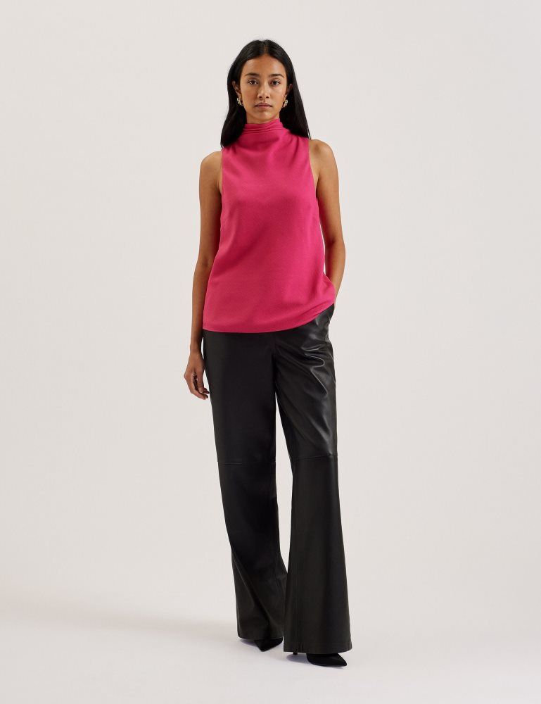 Ted Baker Anini - Textured High Neck Sleeveless Top Fushia | 812739-SPO