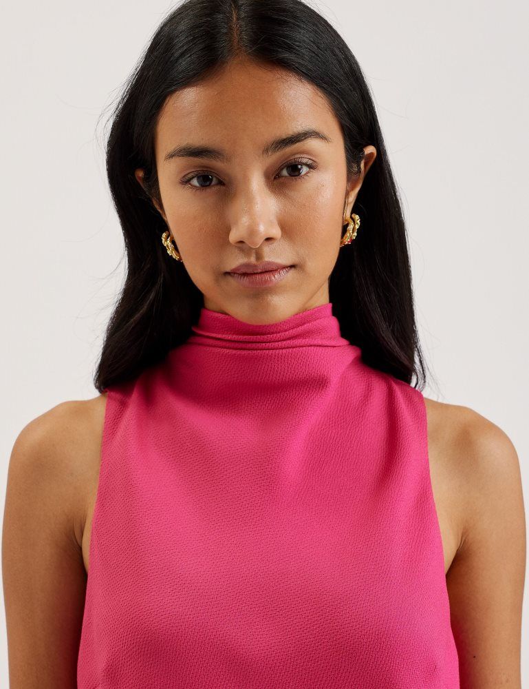 Ted Baker Anini - Textured High Neck Sleeveless Top Fushia | 812739-SPO