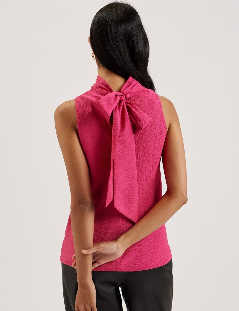 Ted Baker Anini - Textured High Neck Sleeveless Top Fushia | 812739-SPO
