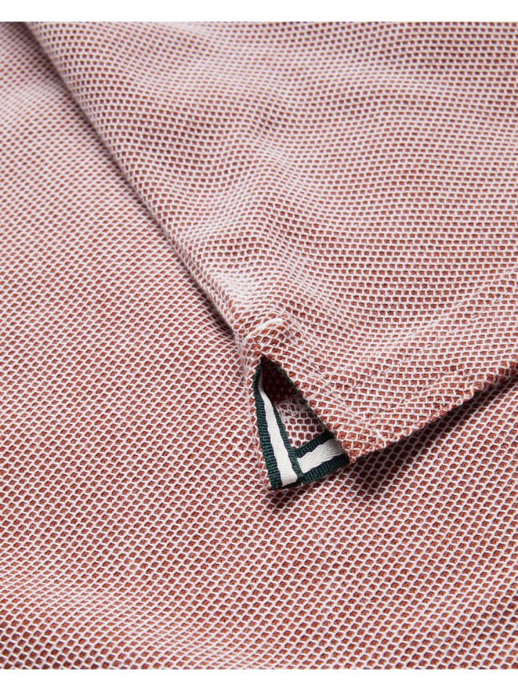 Ted Baker Arlon - Textured Stripe Detail Cotton T-shirt Marron | 689451-DFM