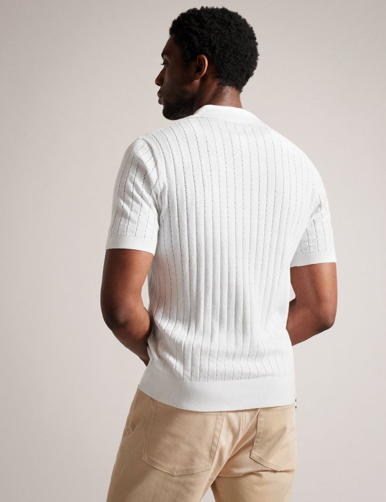 Ted Baker Botany - Short Sleeve Regular Open Collar Polo Blanche | 618420-YMQ
