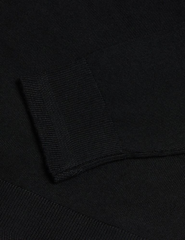 Ted Baker Carnby - Pure Laine Crew Neck Jumper Noir | 712935-CMD