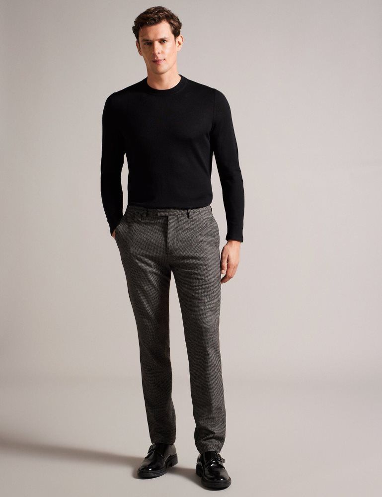 Ted Baker Carnby - Pure Laine Crew Neck Jumper Noir | 712935-CMD
