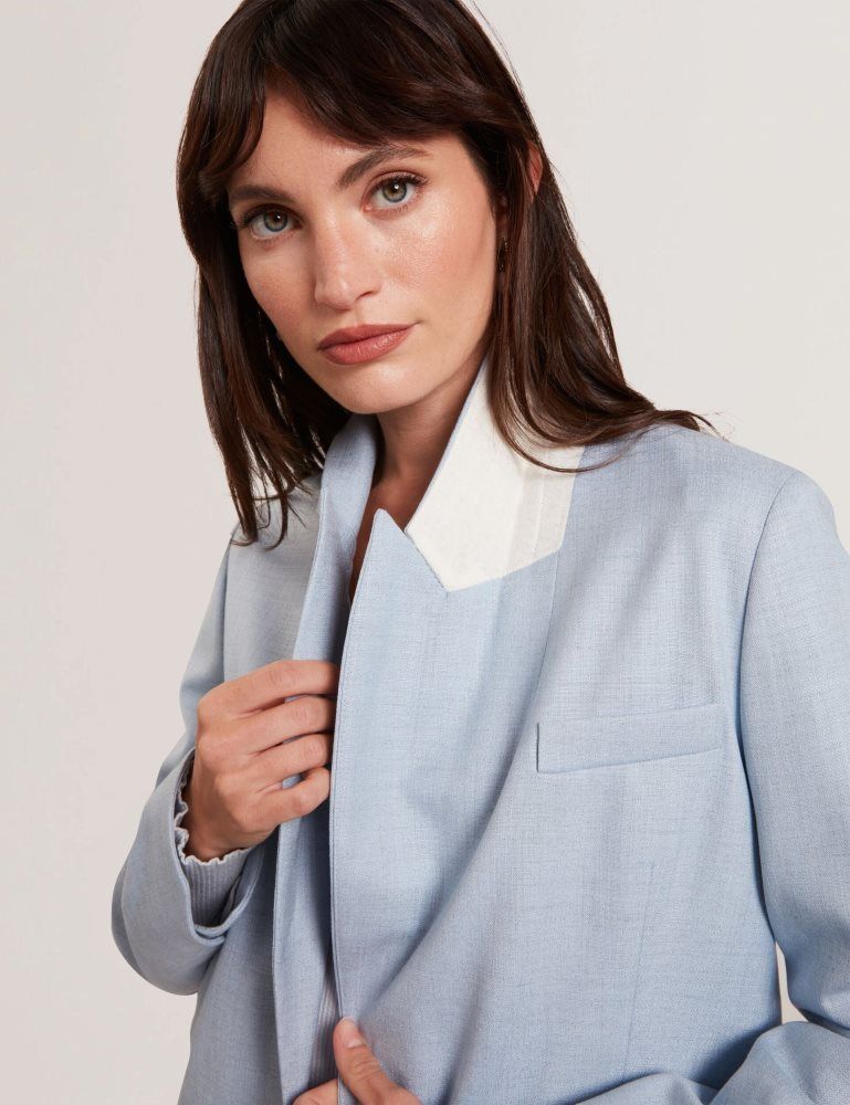 Ted Baker Carni - Relaxed Tailored Single Breasted Blazer Bleu | 582906-YGX