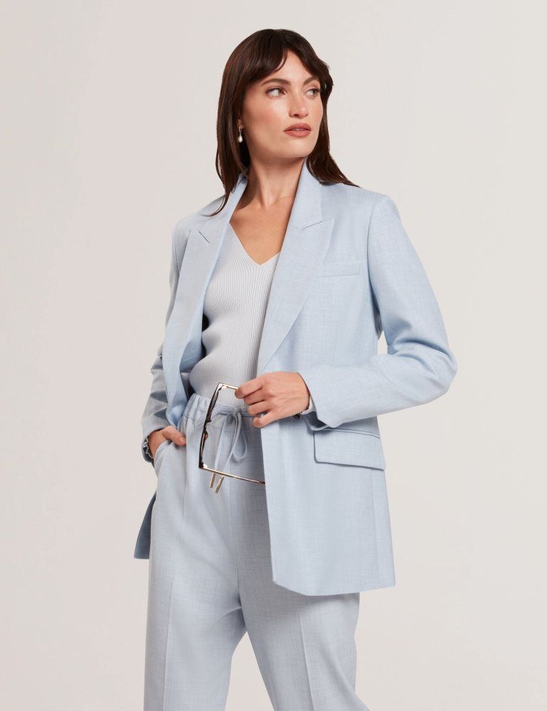 Ted Baker Carni - Relaxed Tailored Single Breasted Blazer Bleu | 582906-YGX
