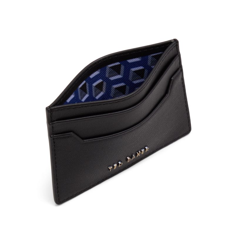 Ted Baker Cavendish - Caviar Leather Slim Card Holder Noir | 475980-DFC