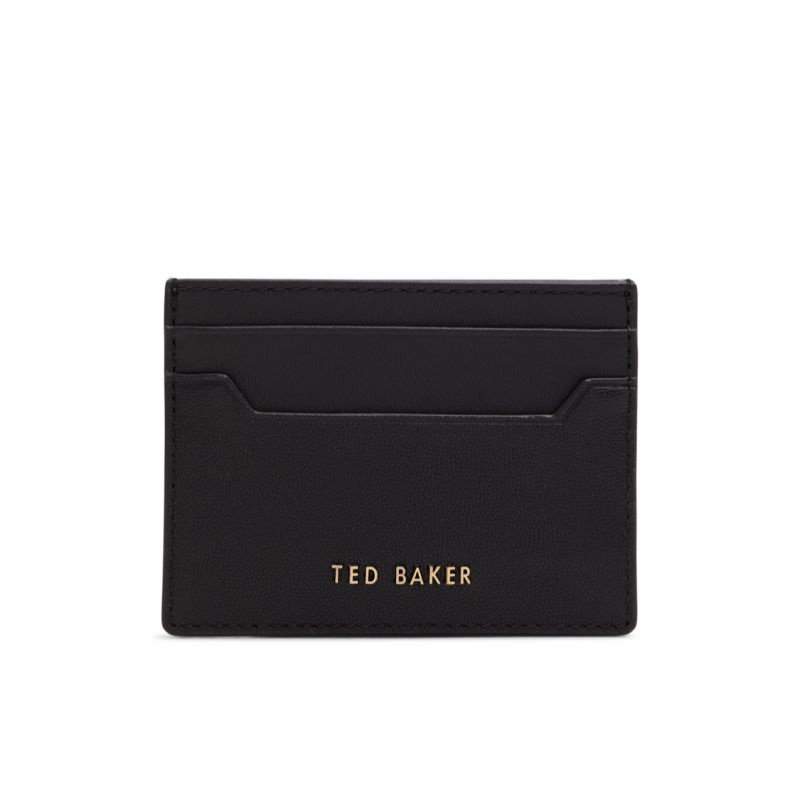 Ted Baker Cavendish - Caviar Leather Slim Card Holder Noir | 475980-DFC