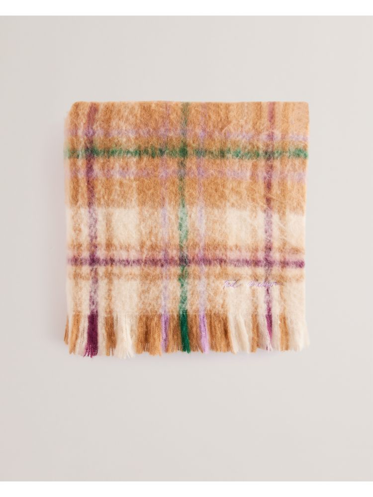 Ted Baker Chellis - Checked Fringed Edge Woven Scarf Multicolore | 486531-BUK