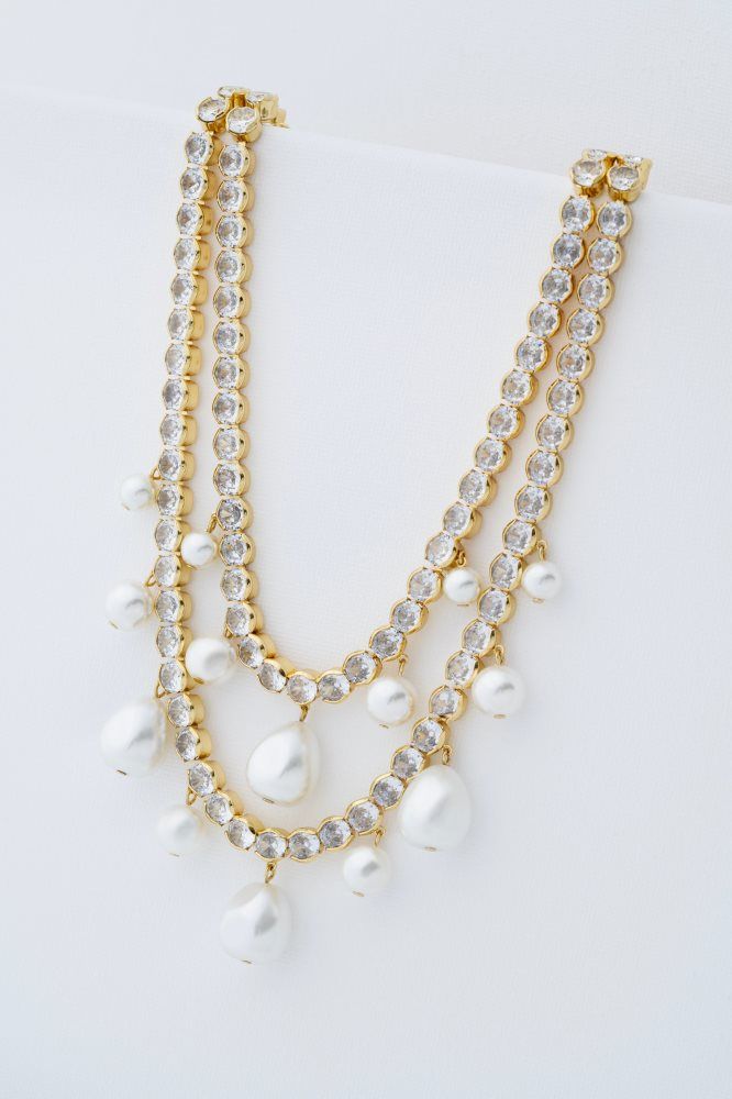 Ted Baker Divinaa - Pearl & Crystal Statement Necklace Doré | 271965-TFE