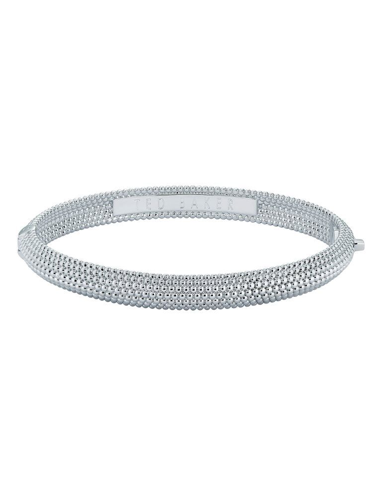 Ted Baker Dotett - Dotted Texture Hinged Bangle Bracelet Argent | 013526-CIL