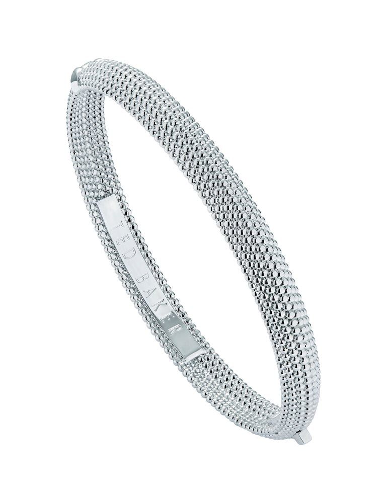 Ted Baker Dotett - Dotted Texture Hinged Bangle Bracelet Argent | 013526-CIL