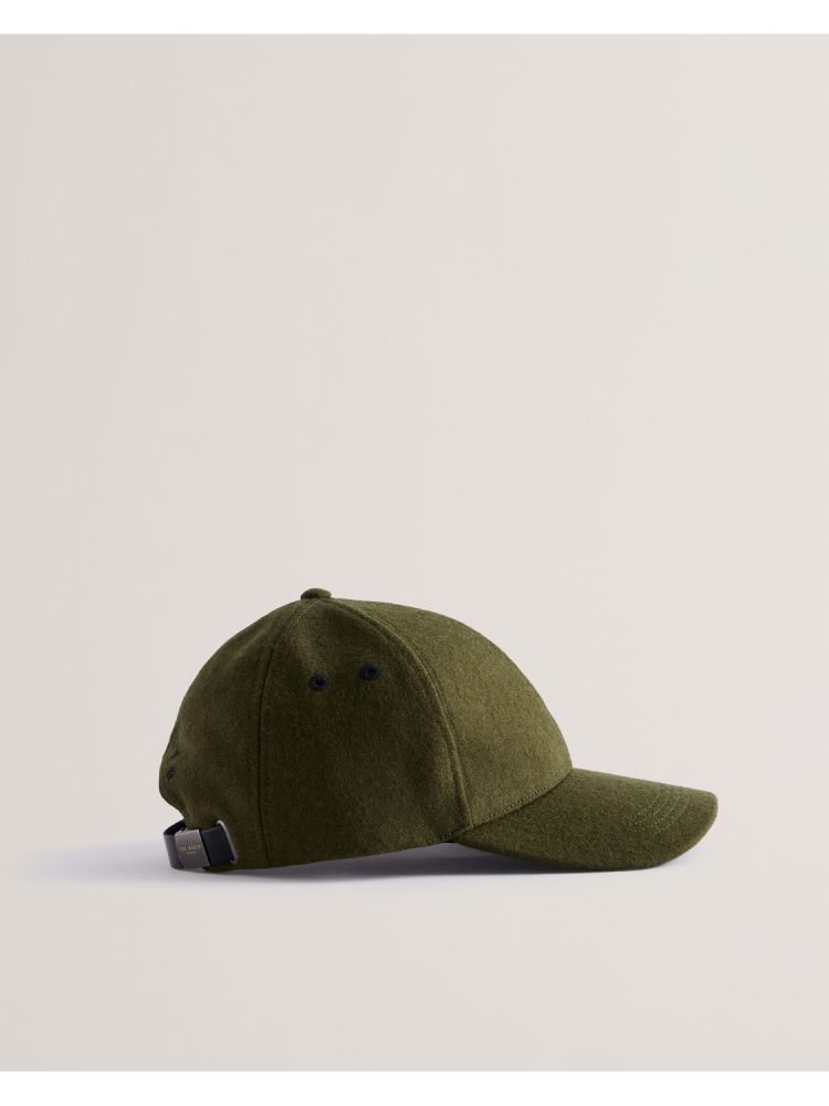Ted Baker Eddiii - Embroidered Logo Woollen Baseball Cap Kaki | 478305-EQJ