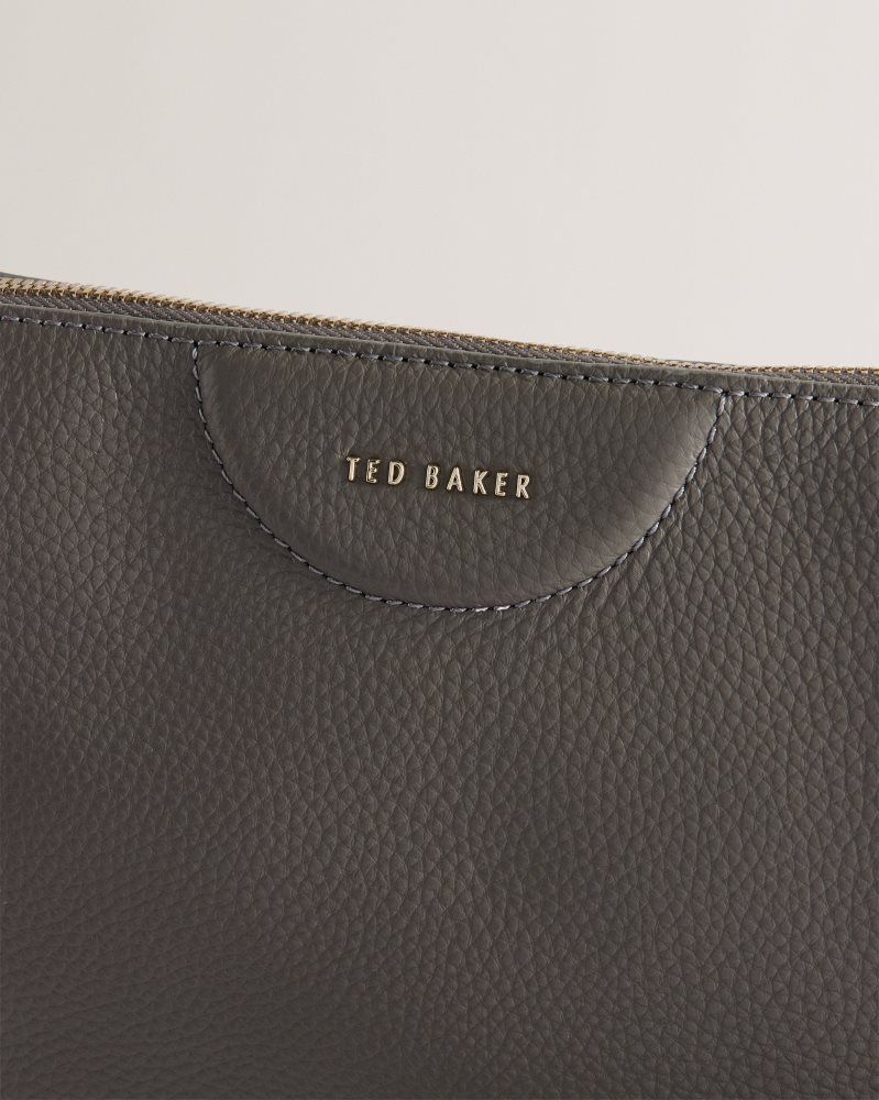 Ted Baker Esille - Branded Webbing Crossbody Leather Bag Grise | 435162-PKH