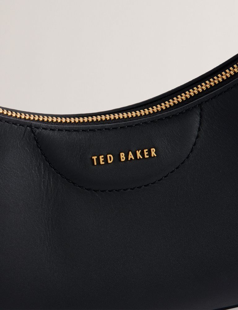 Ted Baker Essiy - Leather Baguette Bag With Webbing Strap Noir | 459817-NYG