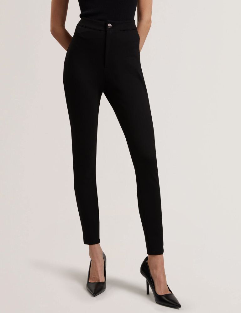 Ted Baker Felinda - Fly Front Stretchy Trouser Leggings Noir | 897206-DAW