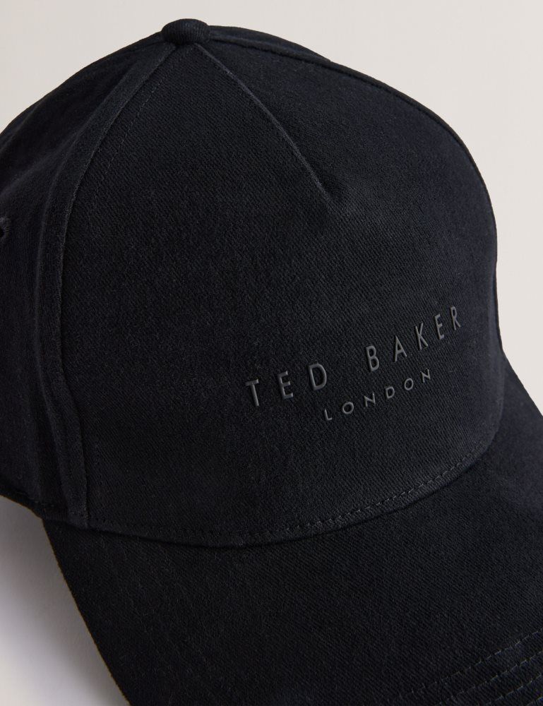 Ted Baker Fredds - Branded Cotton Baseball Cap Noir | 857463-URK
