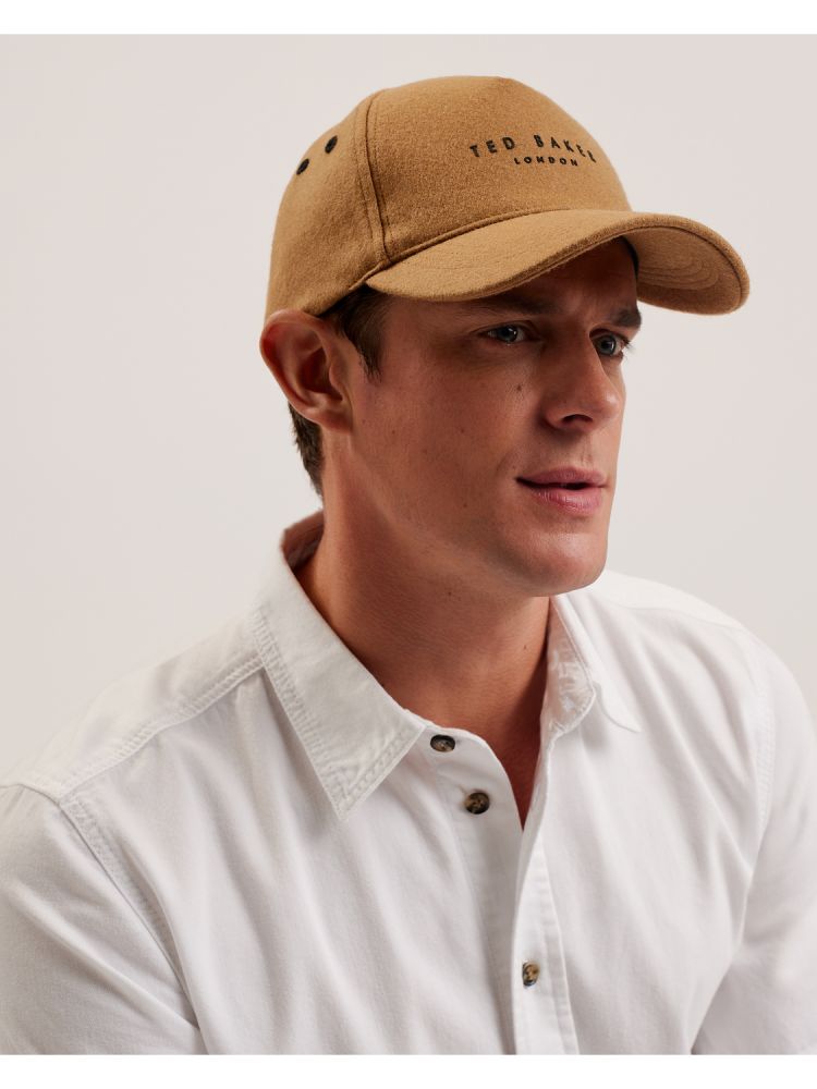 Ted Baker Freddsa - Wool Blend Branded Baseball Cap Marron | 143609-MBN