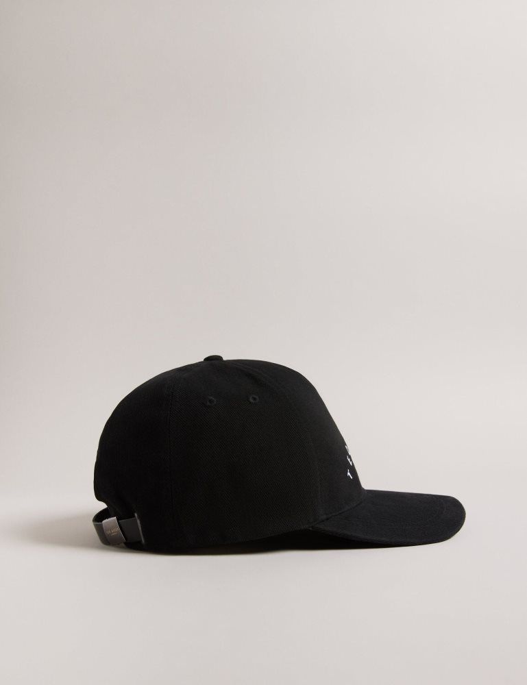 Ted Baker Frreddi - Embroidered Logo Canvas Baseball Cap Noir | 321498-LEA