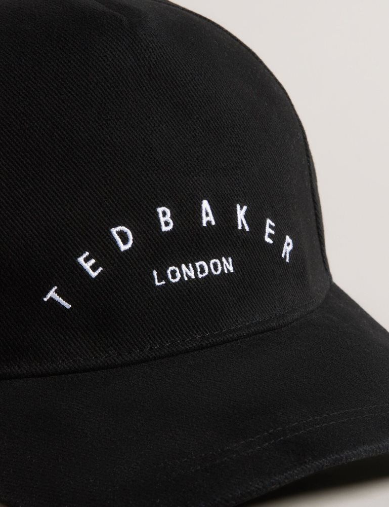 Ted Baker Frreddi - Embroidered Logo Canvas Baseball Cap Noir | 321498-LEA