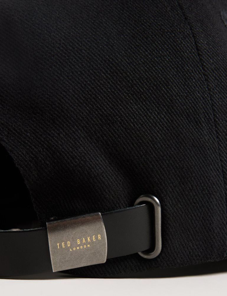 Ted Baker Frreddi - Embroidered Logo Canvas Baseball Cap Noir | 321498-LEA