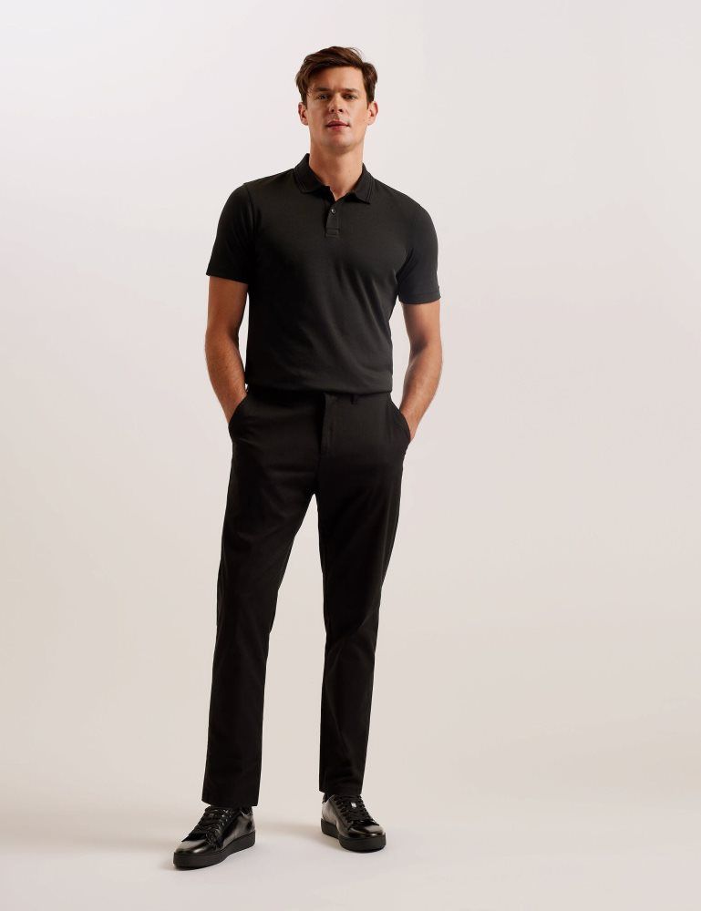 Ted Baker Galdon - Short Sleeve Regular Fit Polo Noir | 645389-ADH