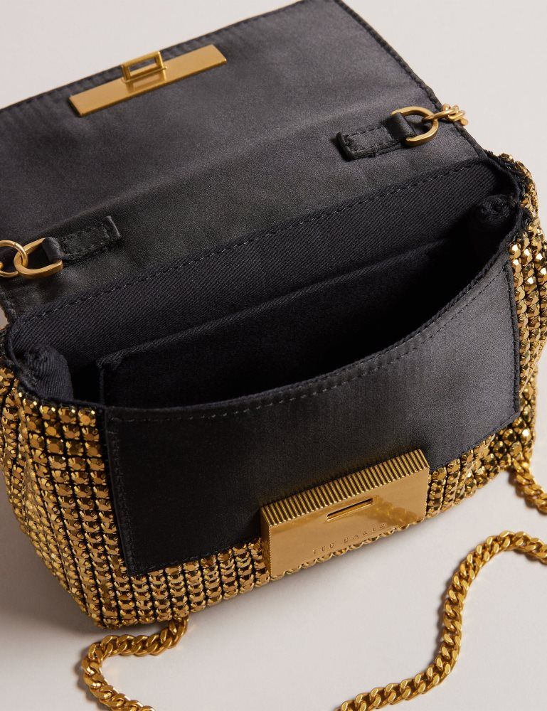 Ted Baker Gliters - Crystal Embellished Mini Crossbody Bag Doré | 069832-MXG