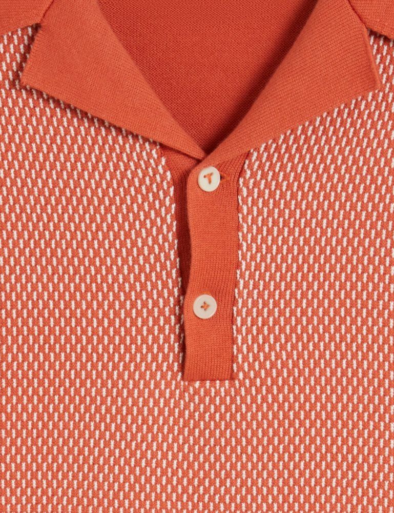 Ted Baker Gregry - Short Sleeve Small Stitch Knitted Polo Rouge | 615849-ROB