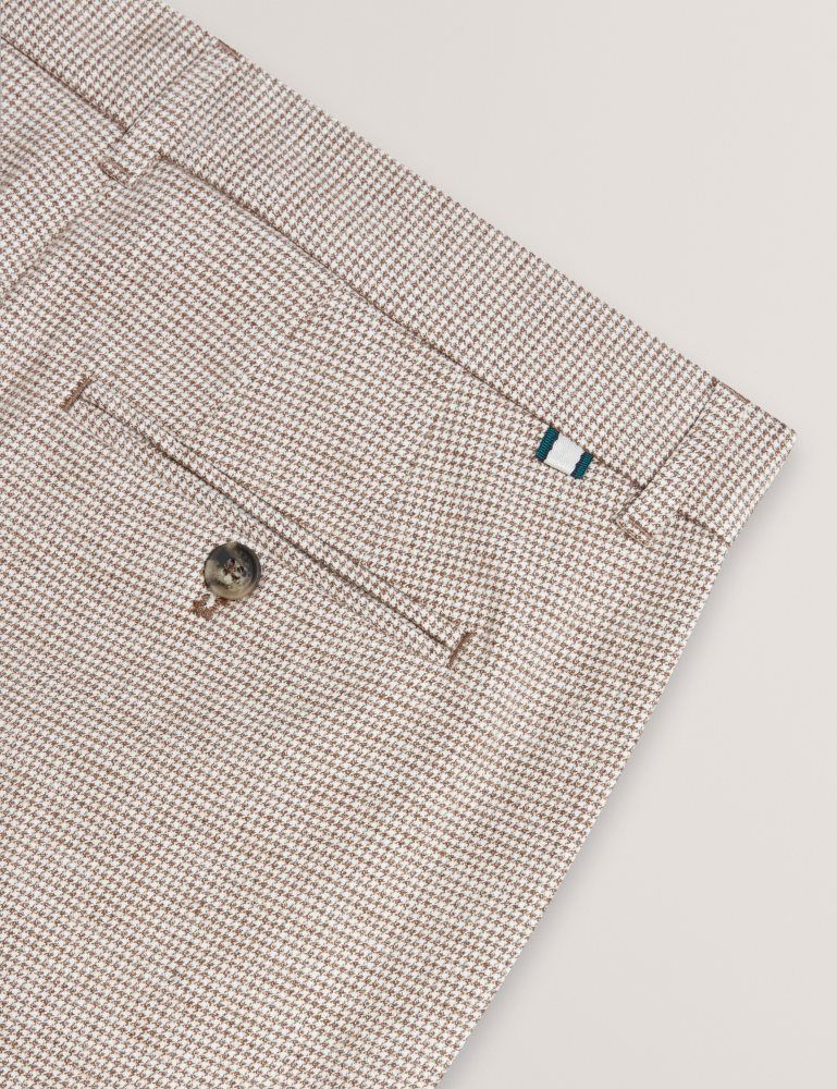 Ted Baker Handly - Micro Houndstooth Slim Fit Pants Grise Marron | 102453-WFK