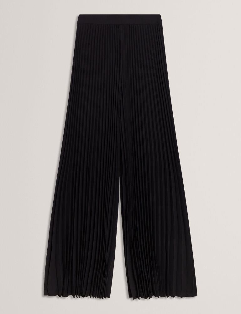 Ted Baker Haryx - Pleated Wide Leg Palazzo Trousers Noir | 819430-XLQ