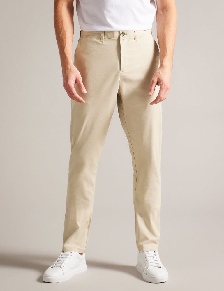 Ted Baker Haybrn - Regular Fit Textured Chino Trouser Grise | 619457-UVN