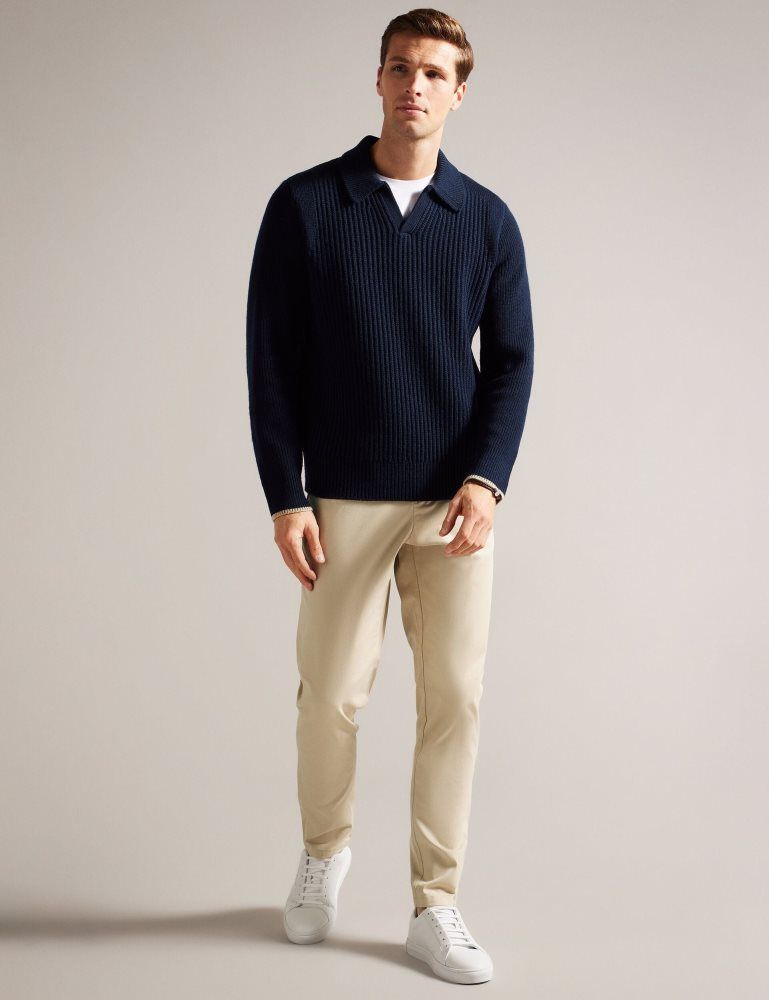 Ted Baker Haybrn - Regular Fit Textured Chino Trouser Grise | 619457-UVN