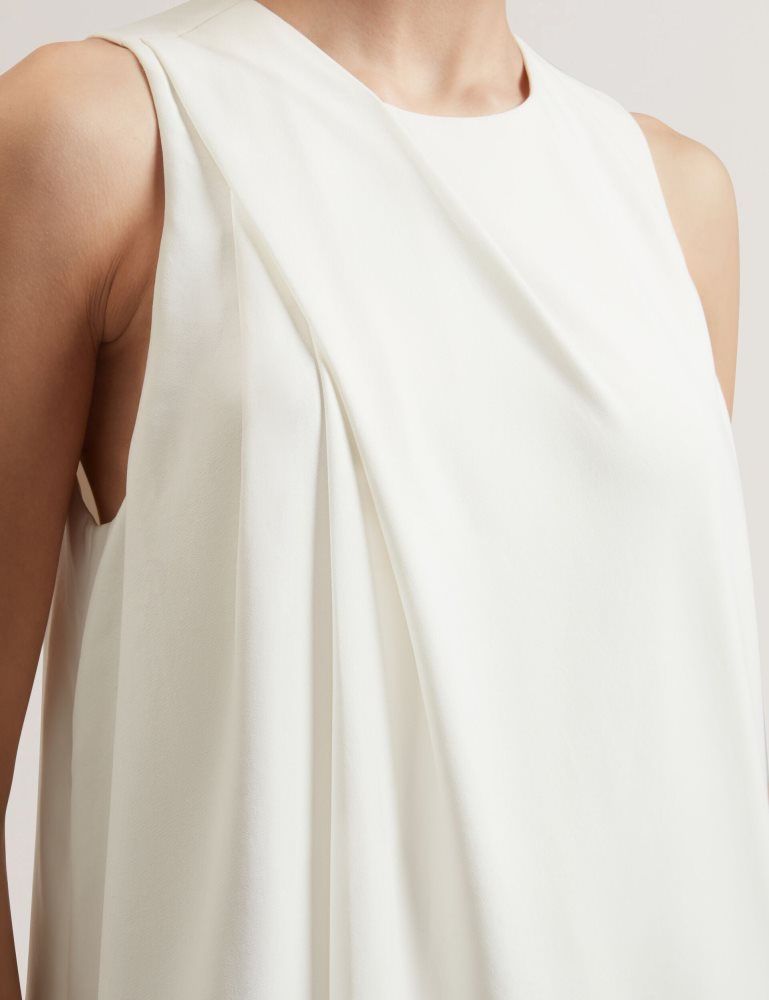 Ted Baker Icana - Draped Front Asymmetric Sleeveless Top Blanche | 195820-ZNL