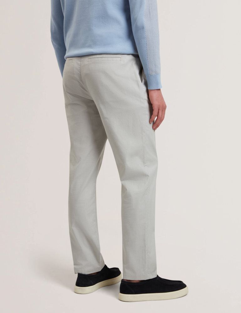 Ted Baker Jackus - Regular Fit Cotton Blend Chino Trousers Grise | 241983-OTW
