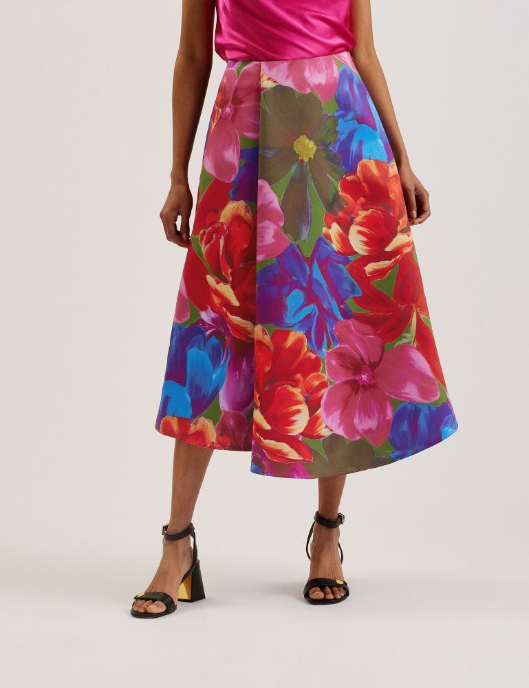 Ted Baker Joralee - Printed Wrap Midi Skirt Multicolore | 910624-KOE
