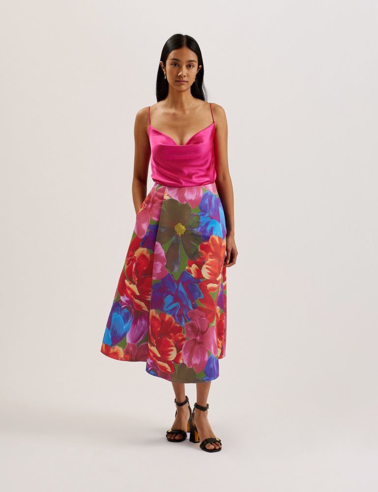 Ted Baker Joralee - Printed Wrap Midi Skirt Multicolore | 910624-KOE