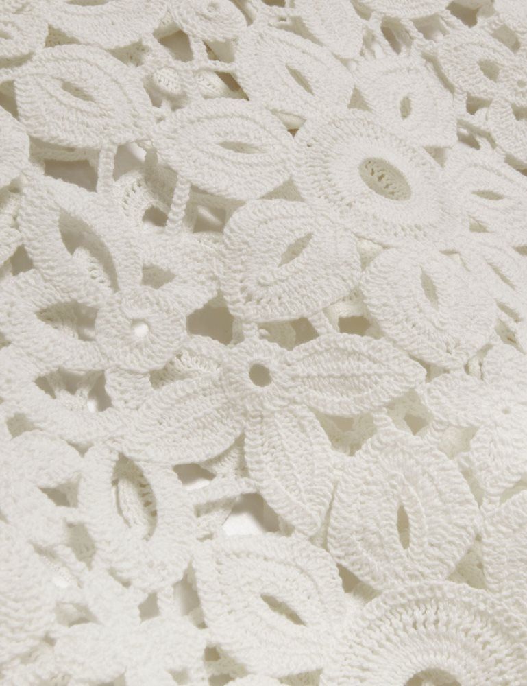 Ted Baker Joyyra - Floral Crochet Knit Sleeveless Top Blanche | 941865-YXL