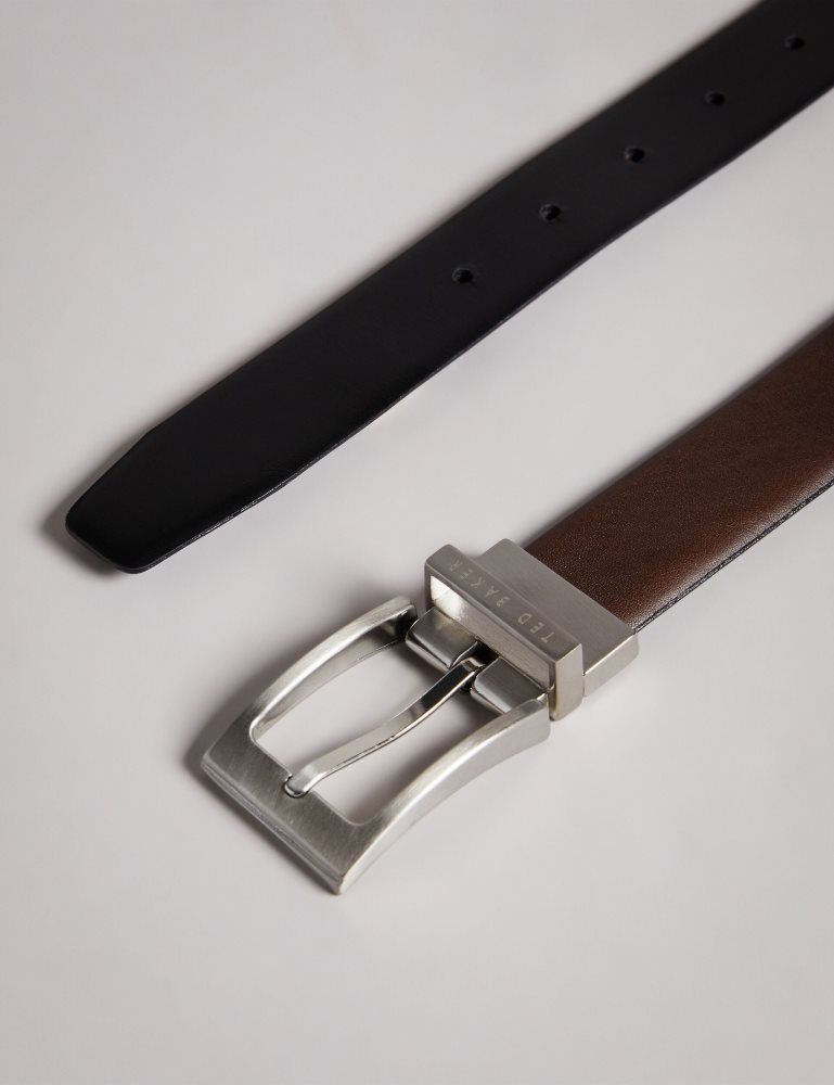 Ted Baker Karmer - Reversible Smooth Leather Belt Marron | 670483-CAZ