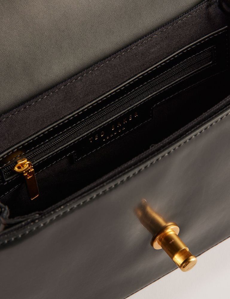 Ted Baker Kkayli - Polished Leather Crossbody Satchel Bag Noir | 735691-IPH