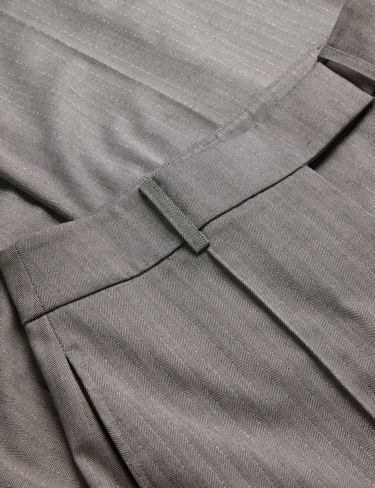 Ted Baker Koat - Herringbone Wide Leg Tailored Trousers Grise | 401528-IOP