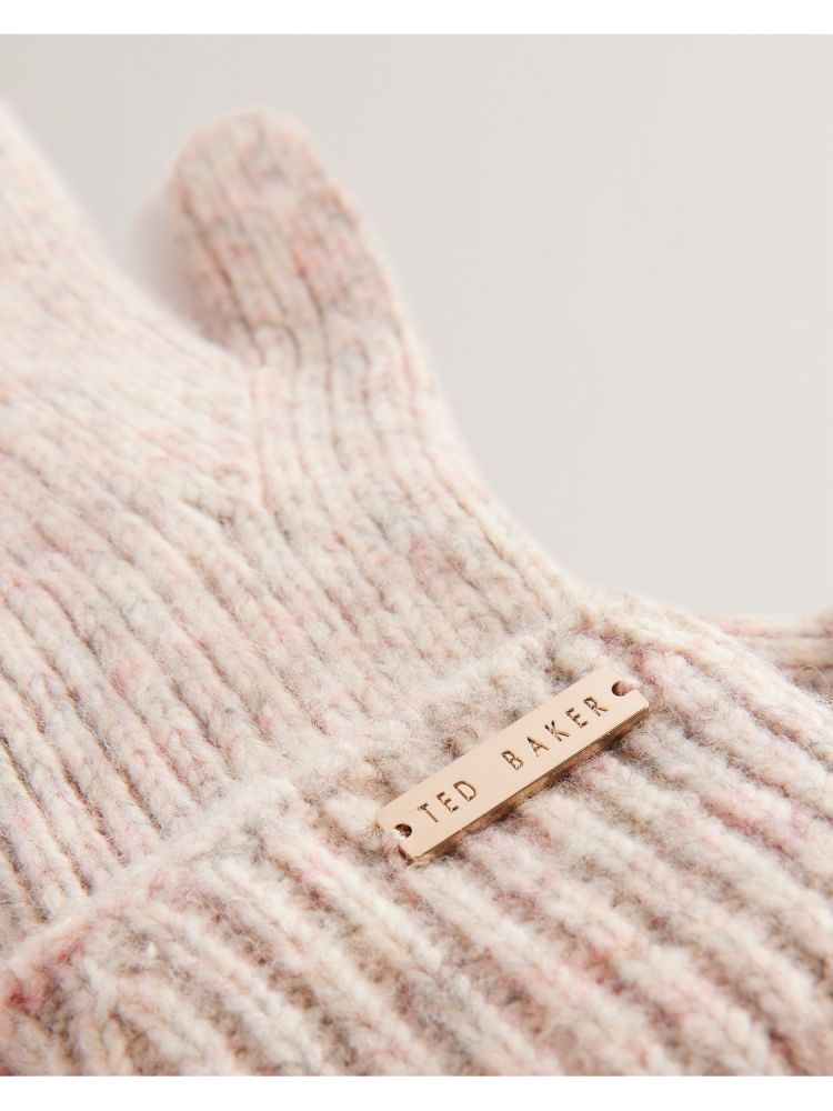 Ted Baker Lidiie - Wool Blend Ribbed Knit Gloves Rose | 382756-WOC