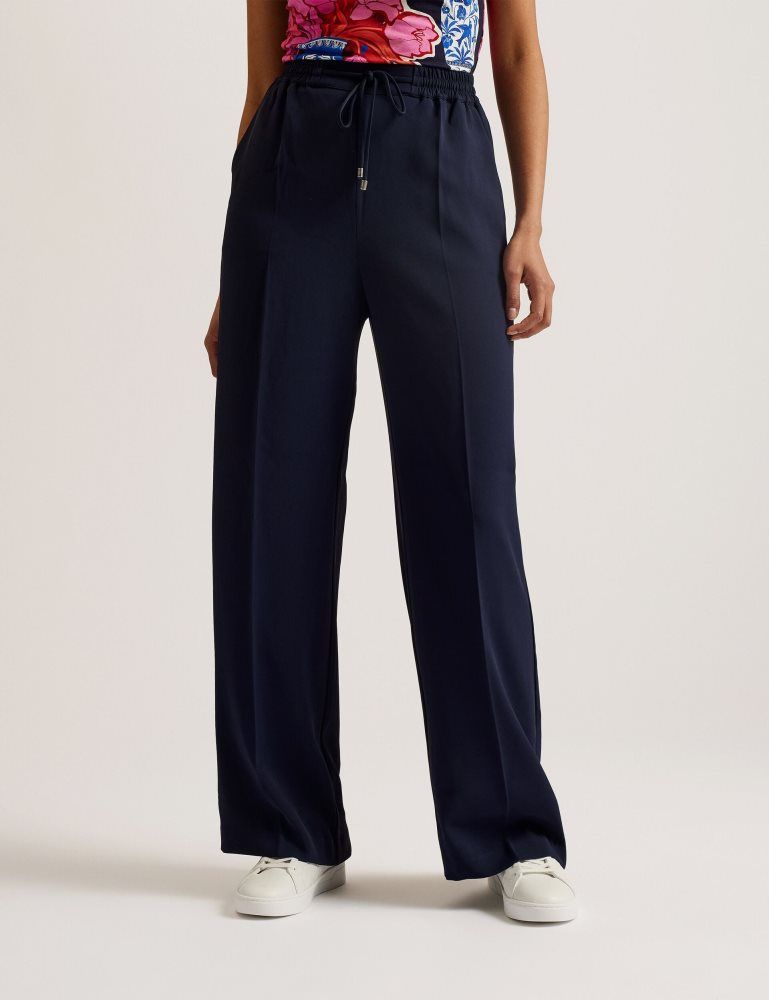 Ted Baker Liliaah - Wide Leg Tailored Joggers Bleu Marine | 943207-AFX