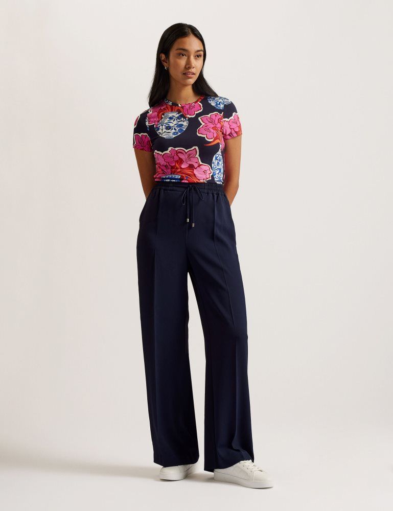 Ted Baker Liliaah - Wide Leg Tailored Joggers Bleu Marine | 943207-AFX