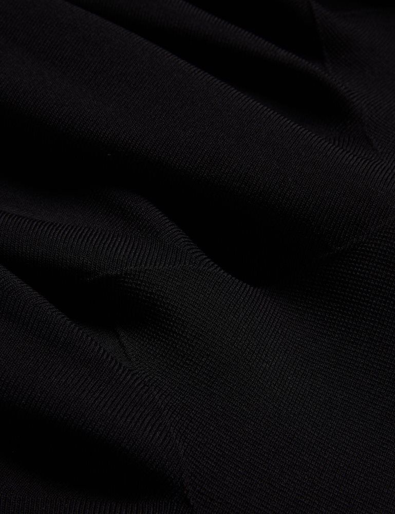 Ted Baker Loisss - Flounce Hem Long Sleeve Knitted Mini Dress Noir | 487195-SOI