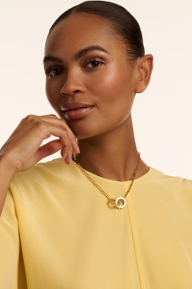 Ted Baker Lola - Double Logo Link Necklace Doré | 802163-WMP