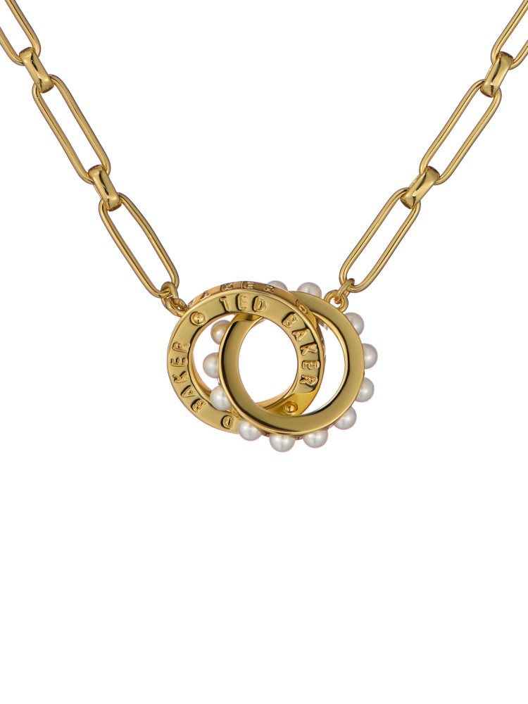 Ted Baker Lola - Double Logo Link Necklace Doré | 802163-WMP