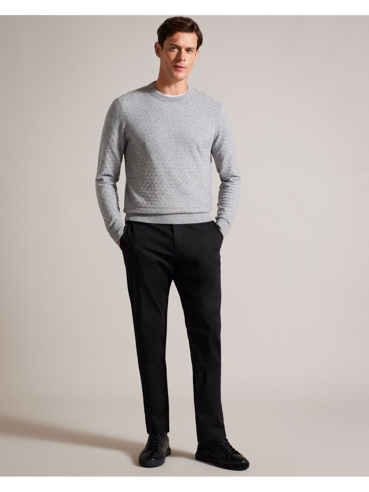 Ted Baker Loung - Long Sleeve T Stitch Crew Neck Sweater Grise | 261790-WLE